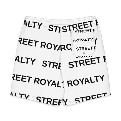 Street Royalty | Board Shorts Hombre — Wordmark Blanco