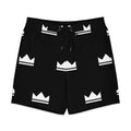 Street Royalty | Board Shorts Hombre — Crown Monogram Negro