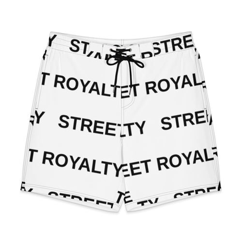 Street Royalty | Board Shorts Hombre — Wordmark Blanco