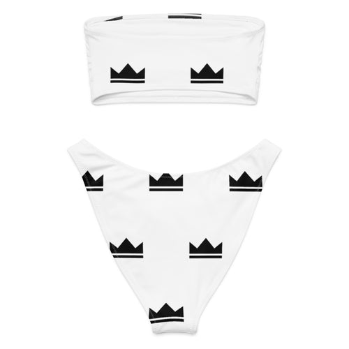 Street Royalty | Bikini Bandeau — Crown Monogram Blanco