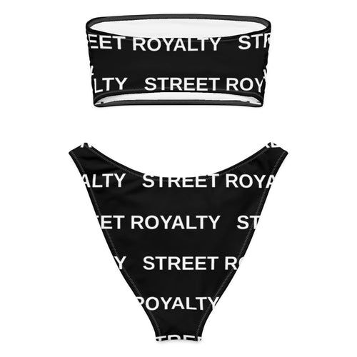 Street Royalty | Bikini Bandeau — Wordmark Negro