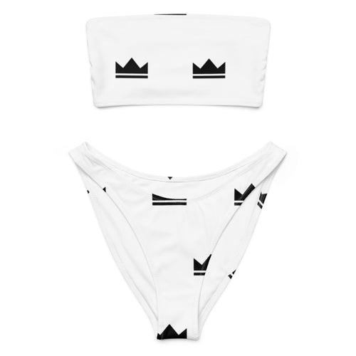 Street Royalty | Bikini Bandeau — Crown Monogram Blanco
