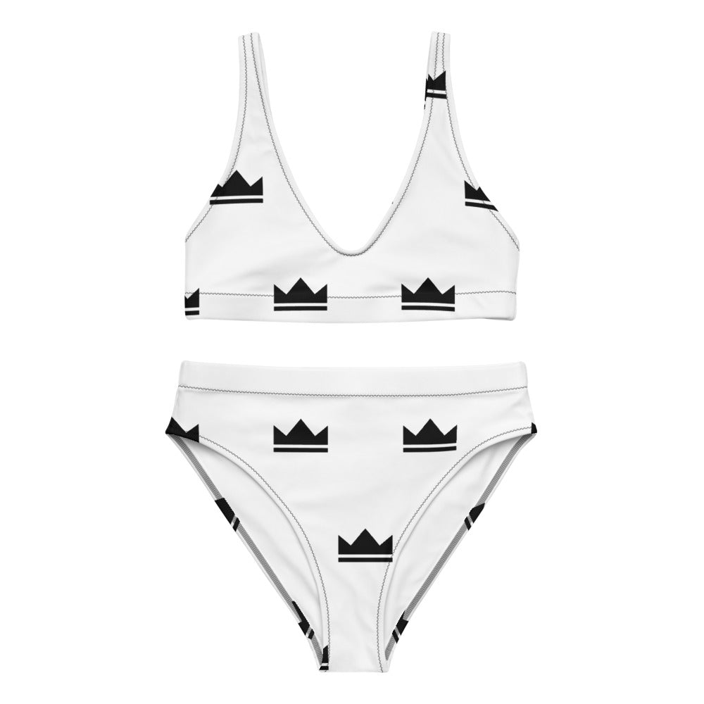 Street Royalty | Bikini Talle Alto — Crown Monogram Blanco