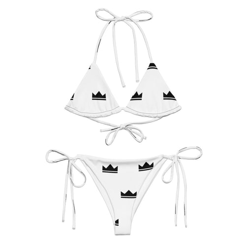 Street Royalty | Bikini String — Crown Monogram Blanco
