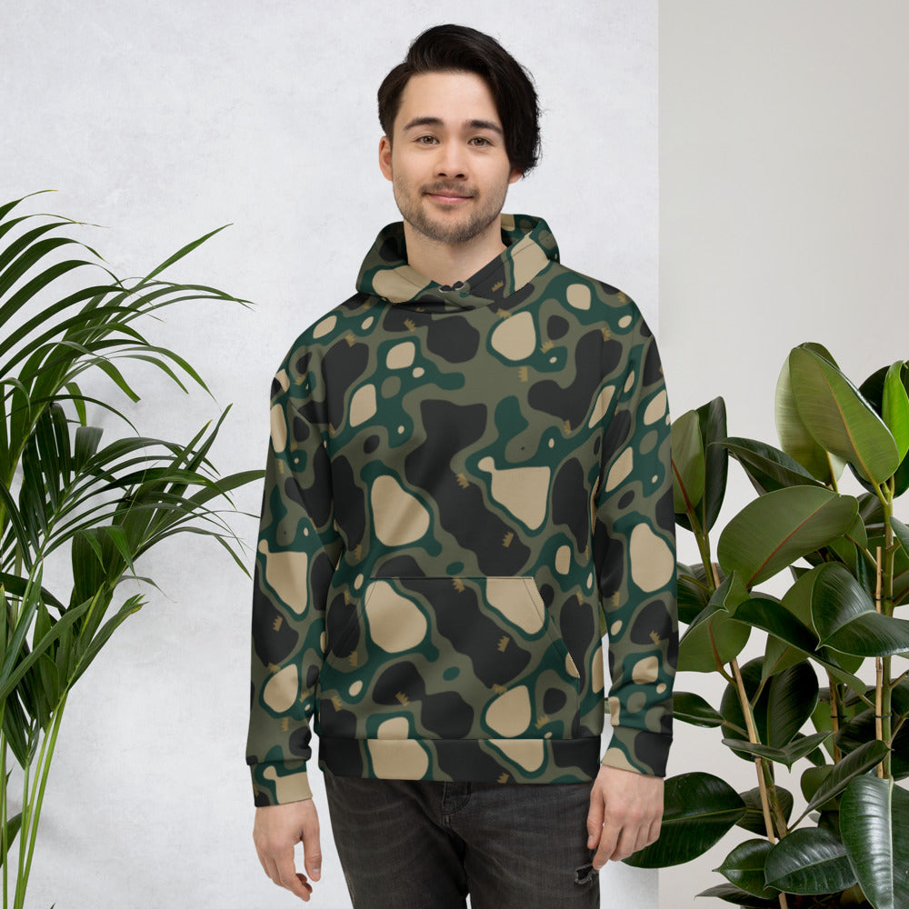 Hoodie Camo Coronado de estampado integral, plano de estudio