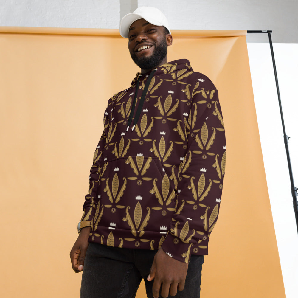 Hoodie Integral Barroco Vino, cuarta vista