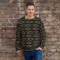Sudadera Integral Eslabón — Cadena Real, estampado integral sobre modelo
