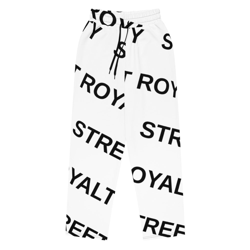 Street Royalty | Joggers Wide-Leg Mujer — Diagonal Blanco