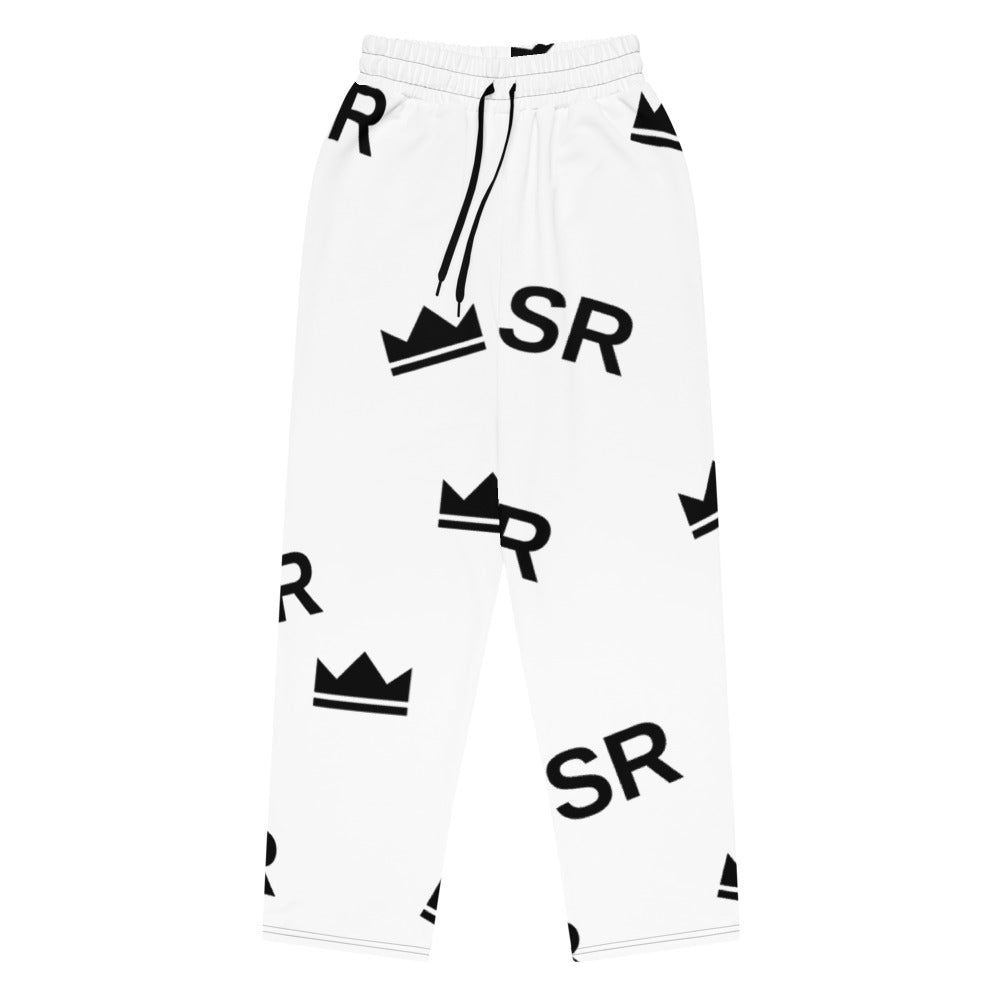 Street Royalty | Joggers Wide-Leg Mujer — Scatter Blanco