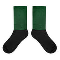 Calcetines con estampado de malaquita verde y pie negro