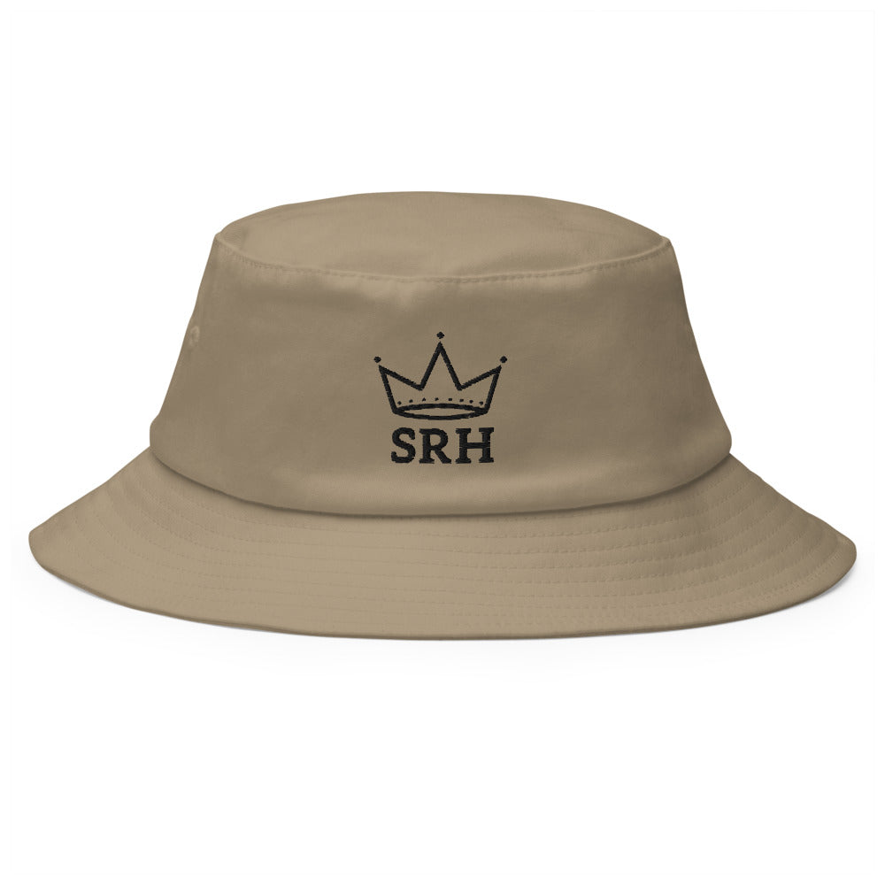 Bucket Hat Corona SRH bordado en caqui, vista frontal