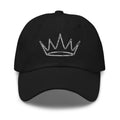 Gorra Street Royalty Corona Line-Art Negro bordada, vista frontal