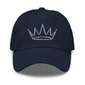 Gorra Corona Line-Art bordada en Navy, vista frontal
