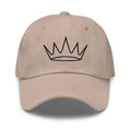 Gorra Street Royalty Corona Line-Art Piedra bordada, vista frontal