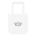 Tote Street Royalty Corona Line-Art Blanco, vista frontal
