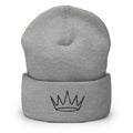Gorro Corona Lineart bordado color gris jaspeado, Street Royalty Hood