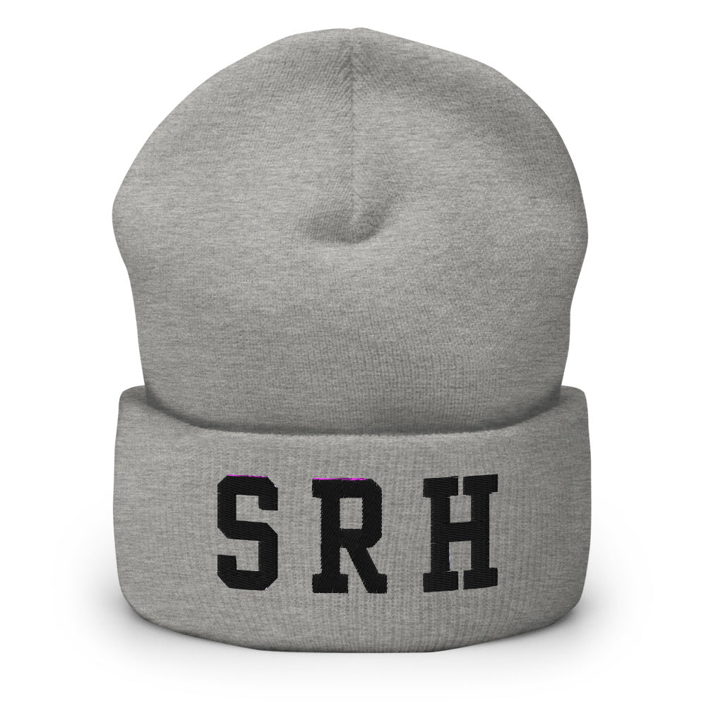 Gorro SRH Varsity bordado en gris jaspeado, vista frontal