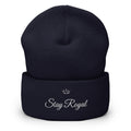 Gorro Stay Royal bordado en Navy, vista frontal