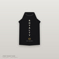 Camiseta de tirantes negra con print vertical ROYALTY en la espalda