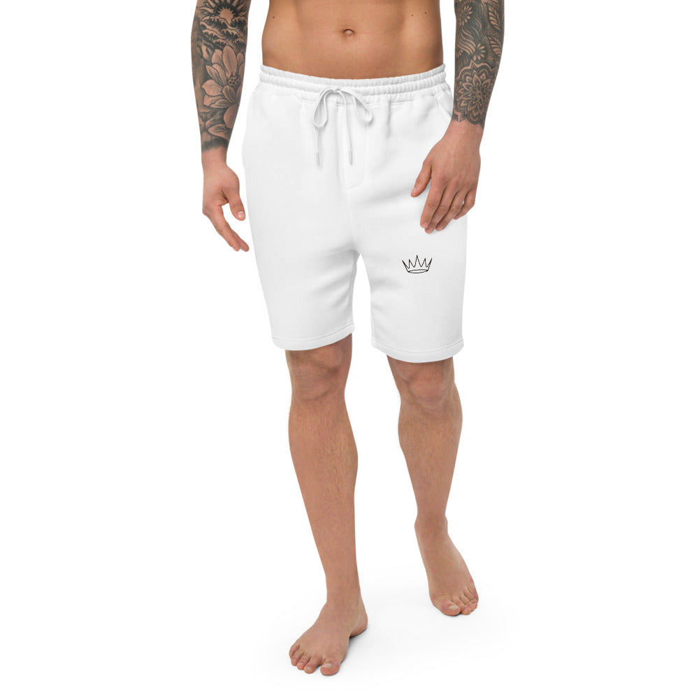 Street Royalty | Shorts Corona Lineart — Blanco vista frontal
