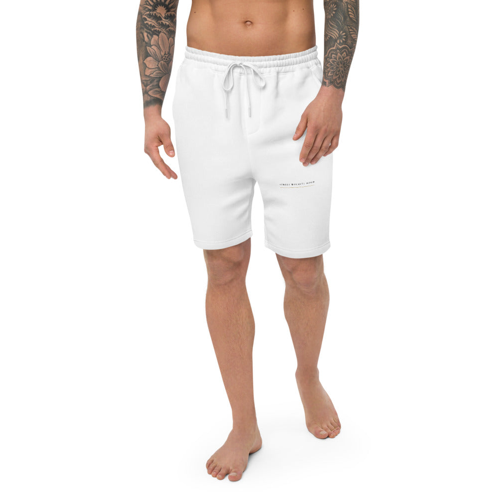 Street Royalty | Shorts Wide Lockup — Blanco vista frontal
