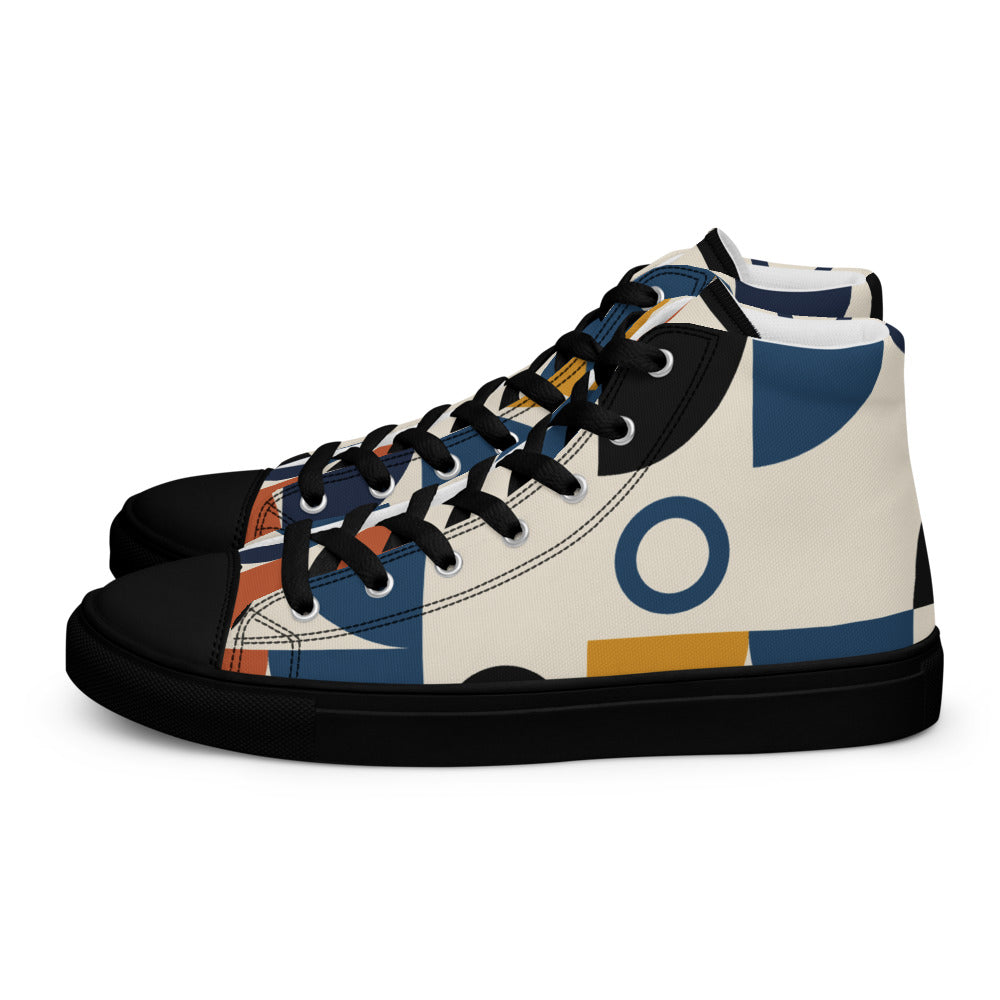 Zapatillas Altas Retícula — retícula modular Bauhaus, lateral izquierdo