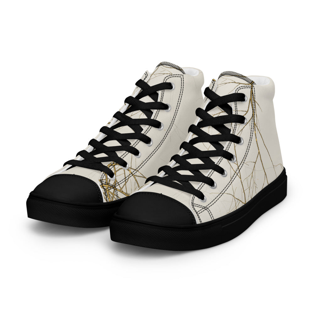 Vista frontal izquierda de las zapatillas altas Kintsugi Porcelana