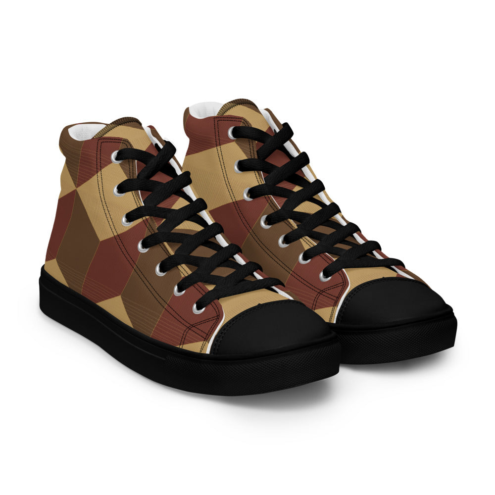 Vista lateral zapatillas altas Marquetería