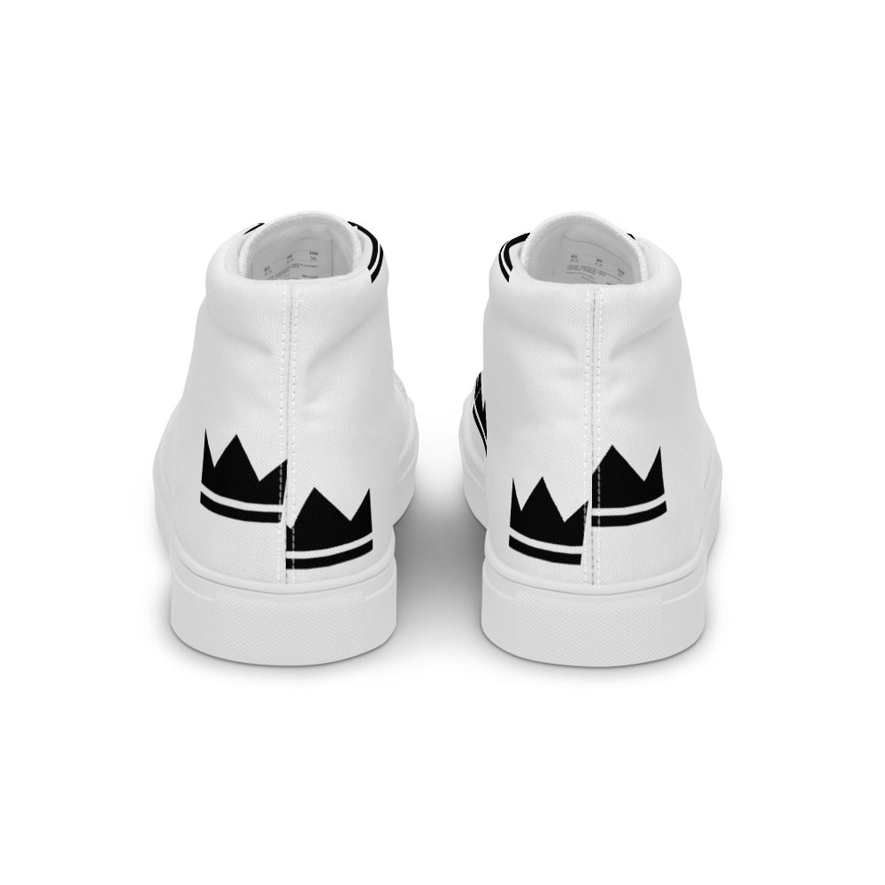 Street Royalty | Zapatillas Altas Hombre — Crown Monogram Blancas
