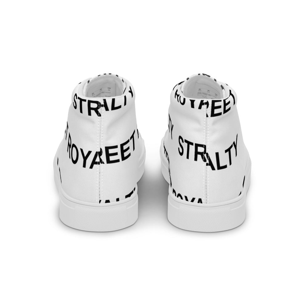 Street Royalty | Zapatillas Altas Hombre — Wordmark Blancas