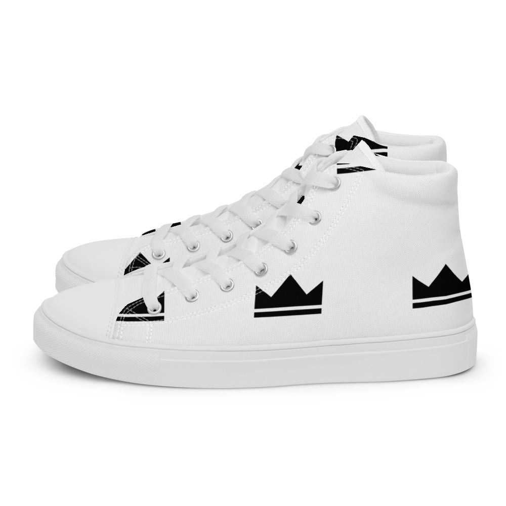 Street Royalty | Zapatillas Altas Hombre — Crown Monogram Blancas