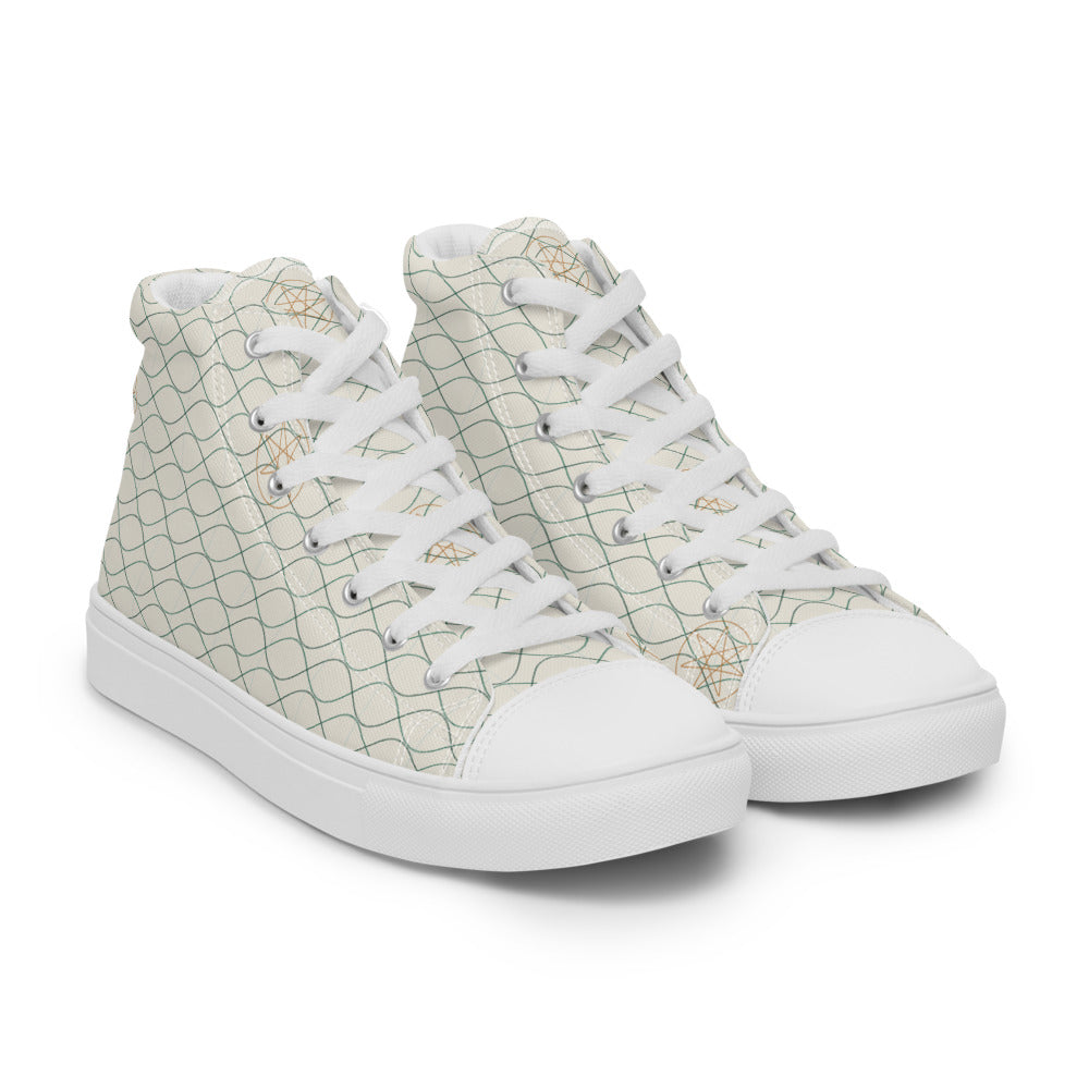 Vista lateral derecha de las zapatillas altas guilloché