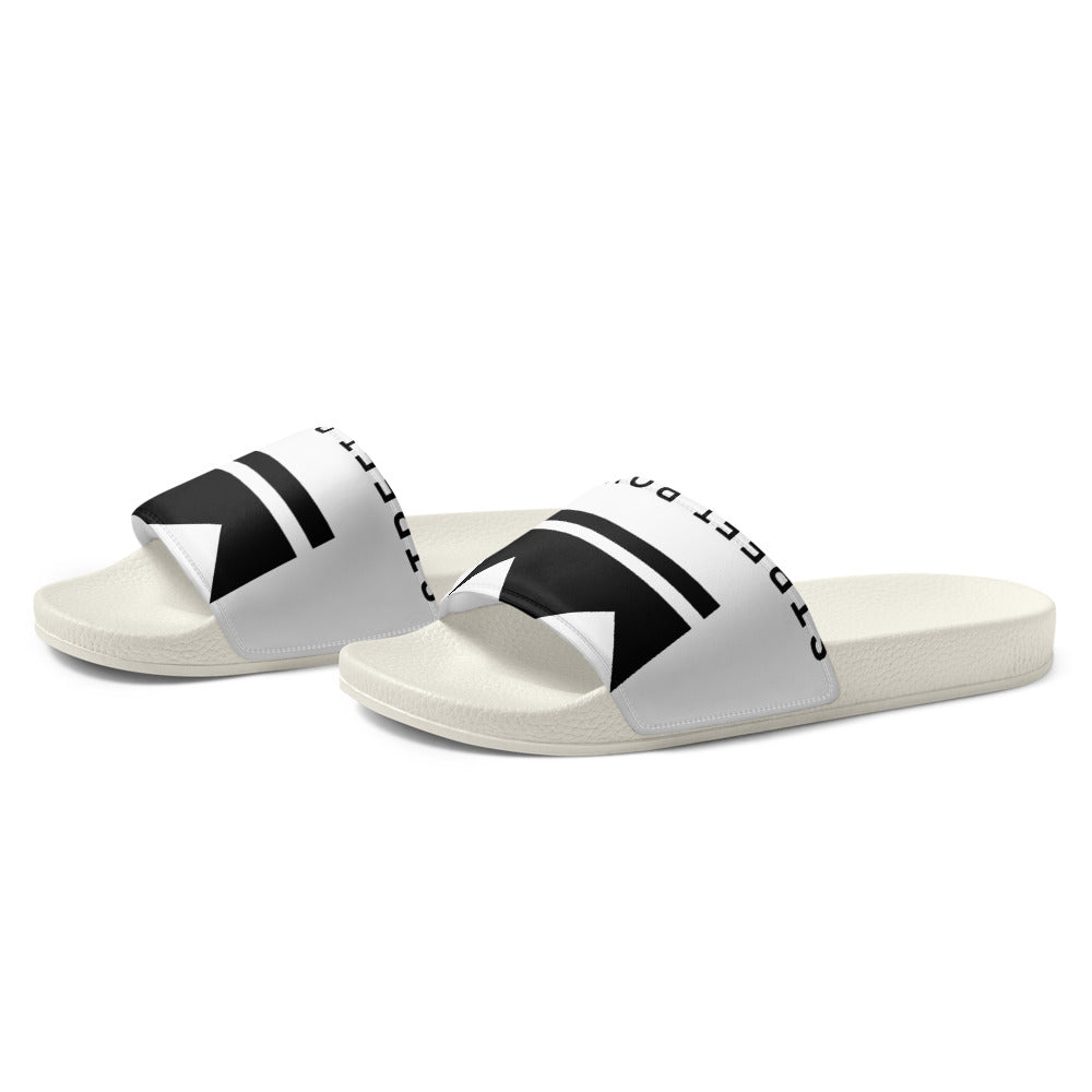 Street Royalty | Slides Crown Hombre — Blanco y Negro