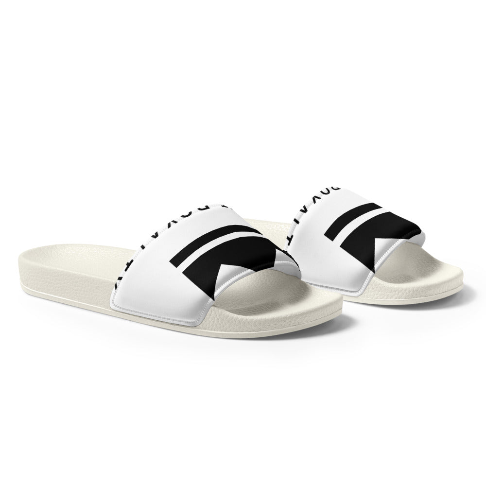 Street Royalty | Slides Crown Hombre — Blanco y Negro