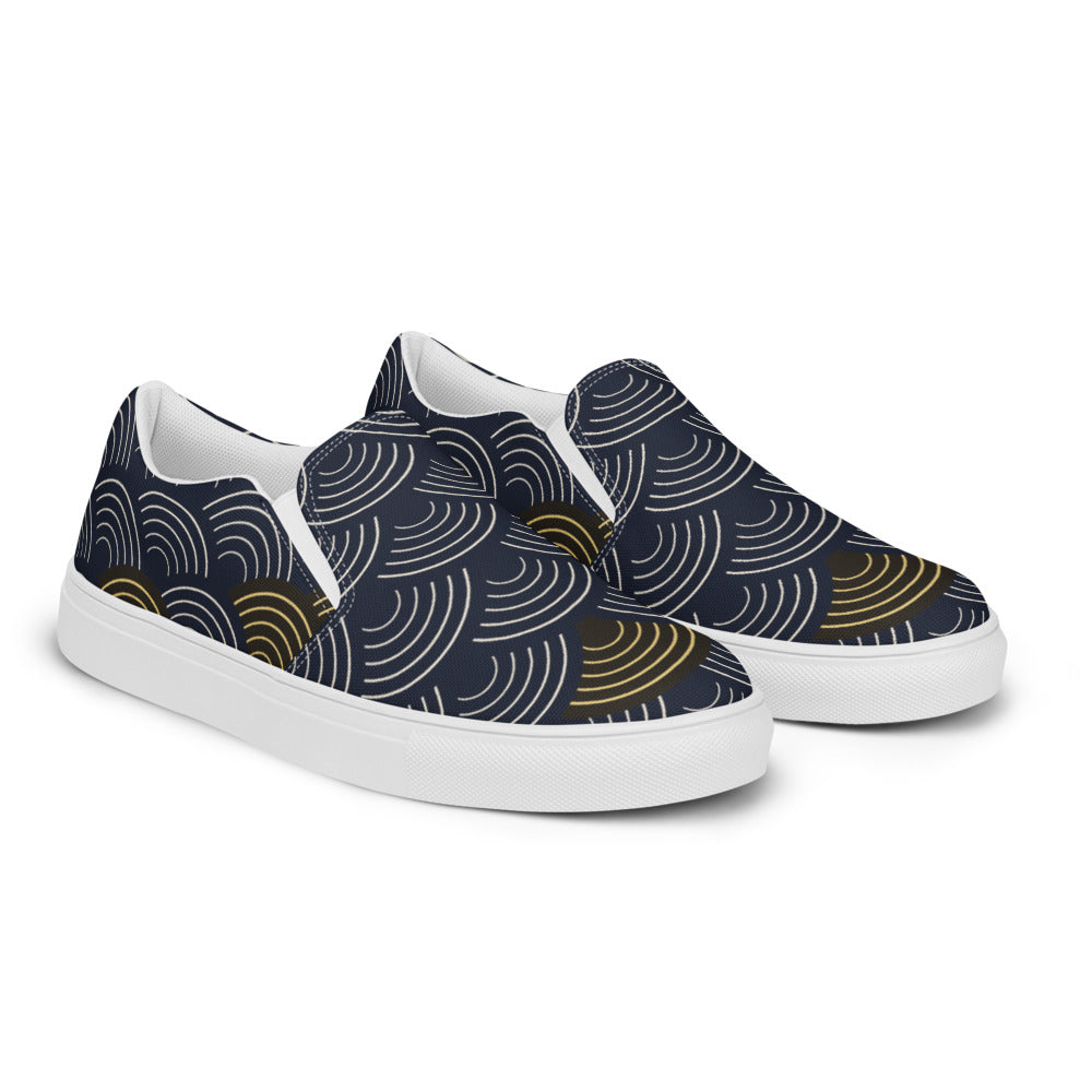 Zapatillas Slip-On Seigaiha Real hombre — vista frontal derecha