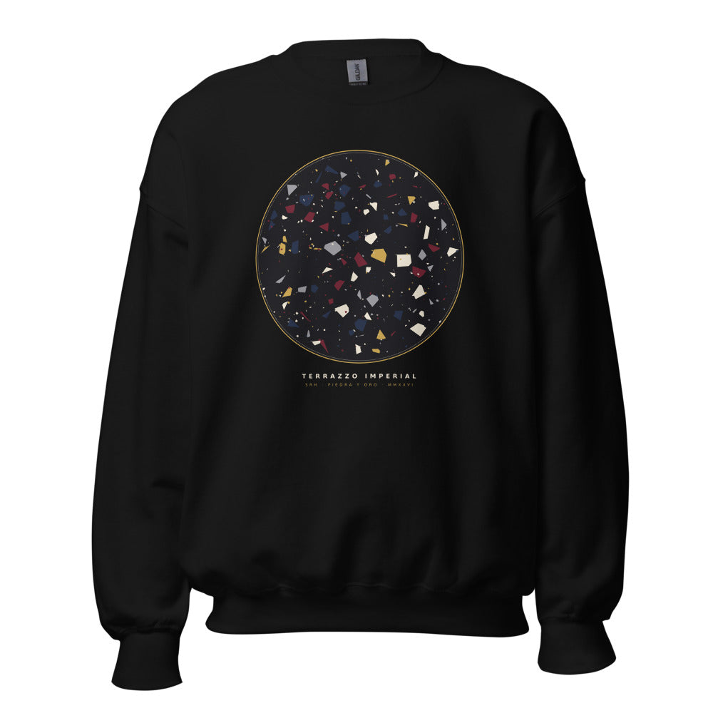 Sudadera Terrazzo Imperial negra — vista frontal
