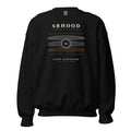 Sudadera negra con cinta de grabado guilloché en marfil y cobre con medallón de corona