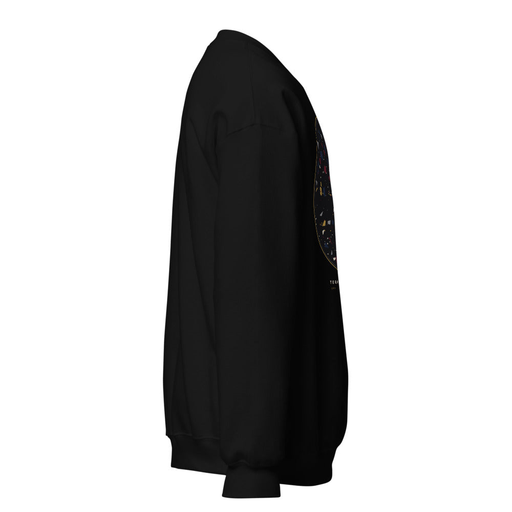 Sudadera Terrazzo Imperial negra — lateral derecho