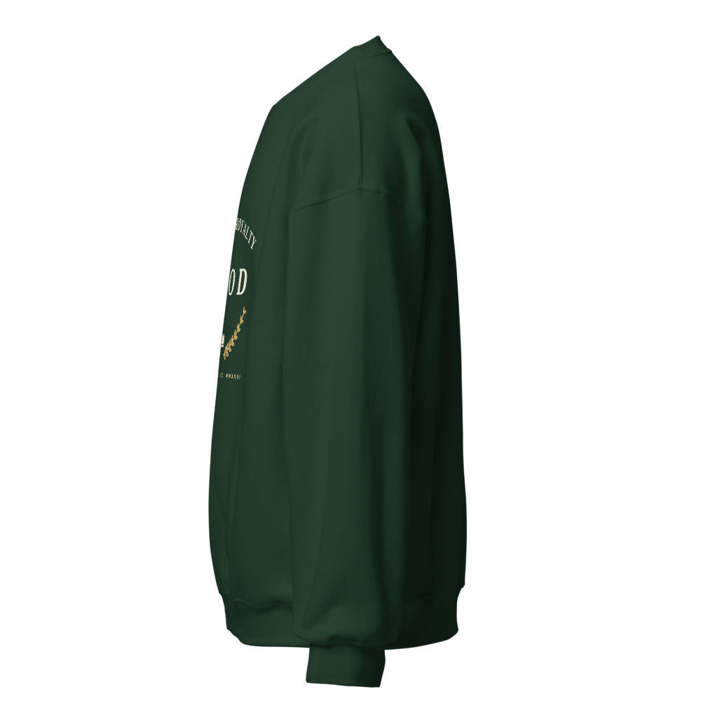 Sudadera Laurel Victoria verde botella — lateral