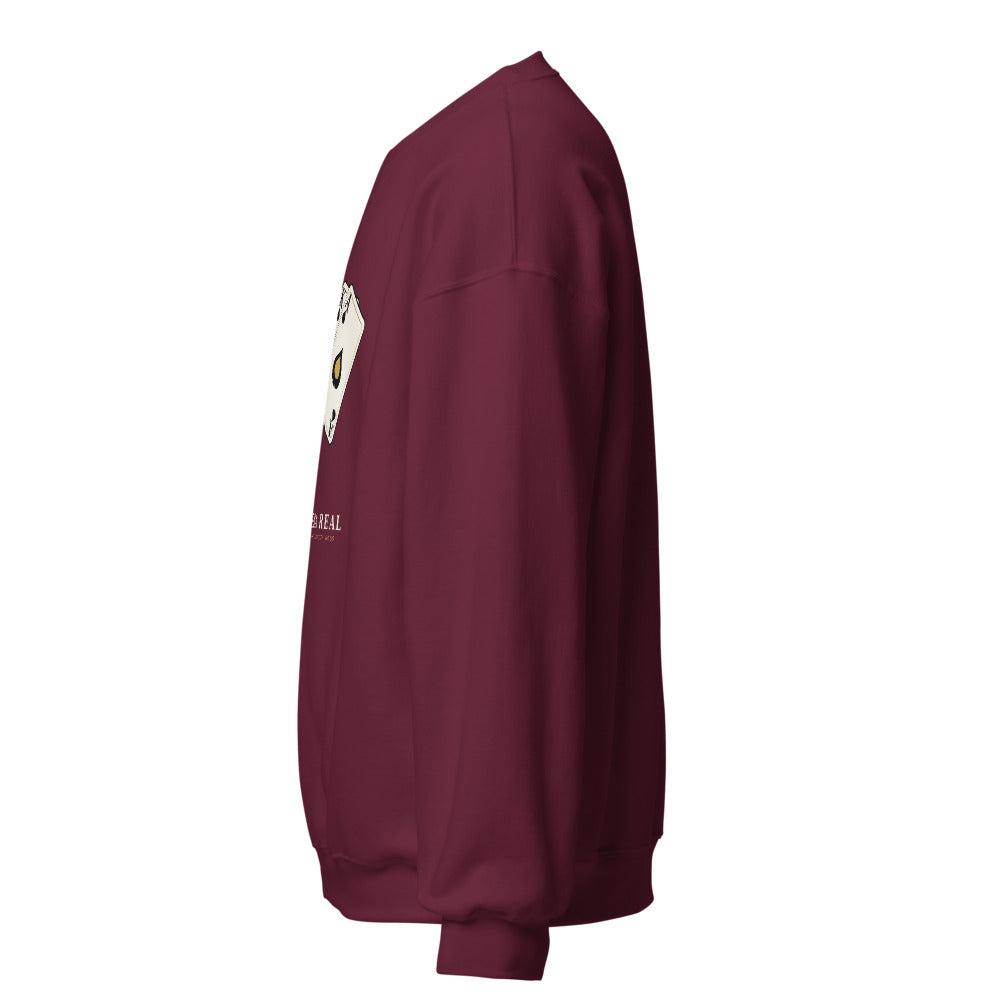 Sudadera Escalera Real granate — lateral