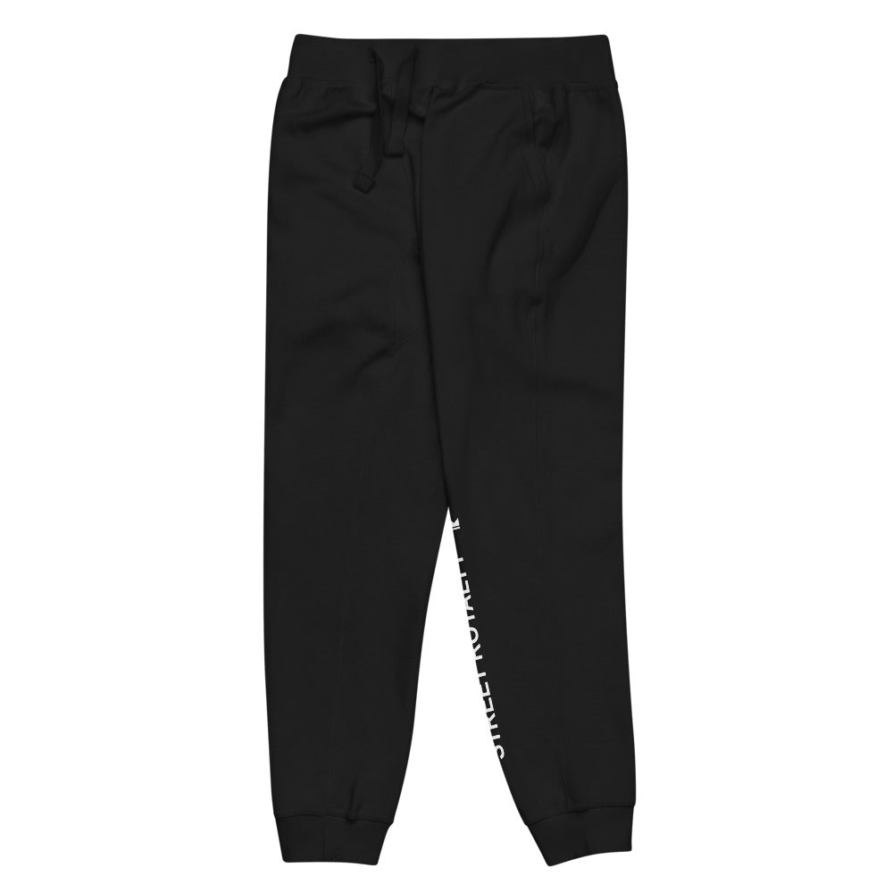 Street Royalty | Sweatpants Fleece Negro — Wordmark Vertical Negro