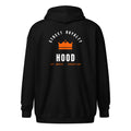 Zip hoodie Corona negro SRHOOD Street Royalty vista trasera con estampado