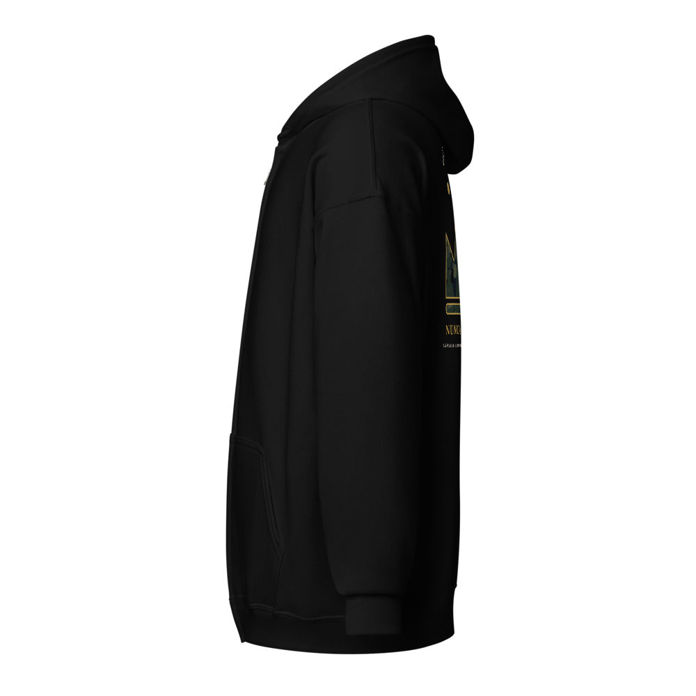 Sudadera cremallera Camo negra — lateral