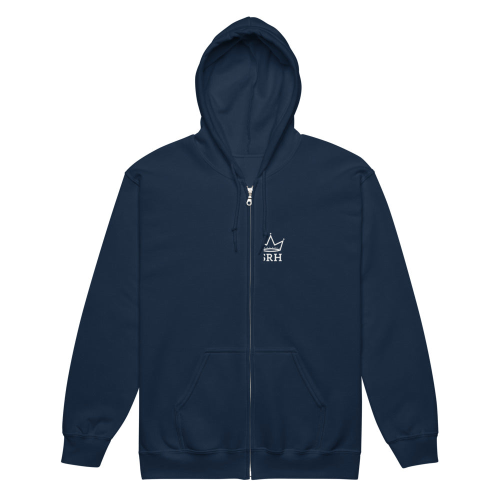 Sudadera cremallera Street Royalty Corona SRH color Navy, vista plana frontal