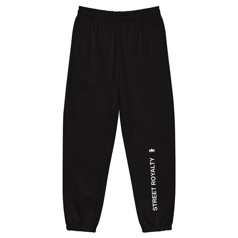 Street Royalty | Sweatpants Heavyweight Negro — Wordmark Vertical Negro