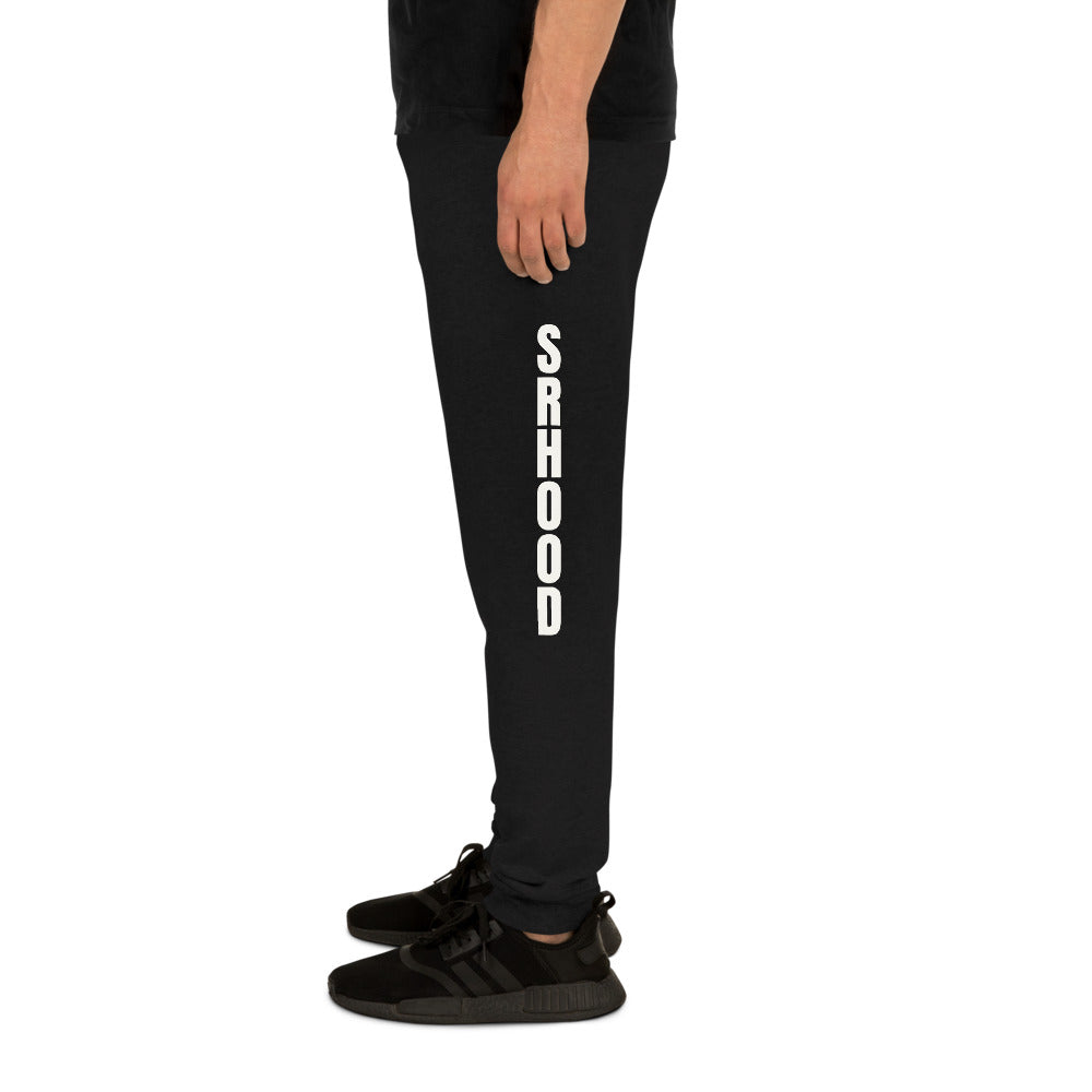 Jogger Street Royalty Vertical SRHOOD negro, detalle estampado lateral pierna