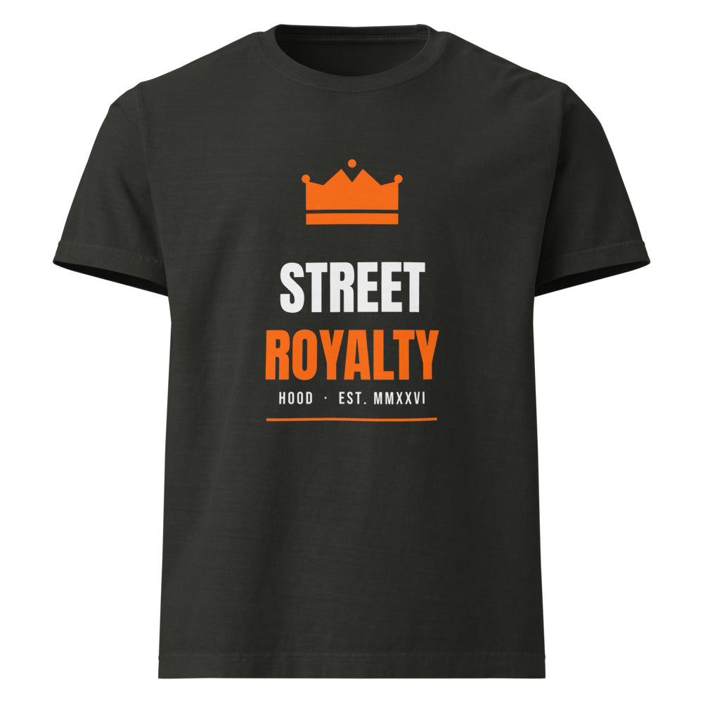 Camiseta oversized washed black SRHOOD Street Royalty vista frontal