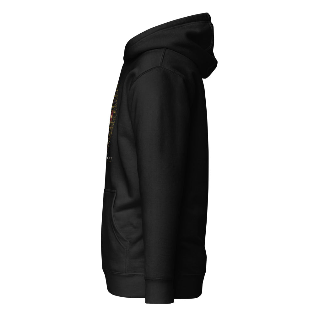 Hoodie Asanoha de Oro — lateral izquierdo