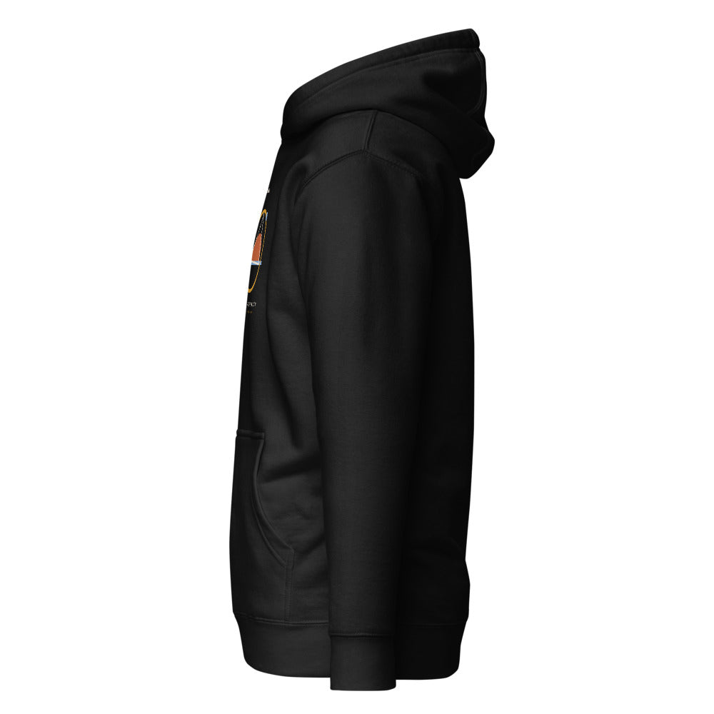 Hoodie Composición Nº1 negro — lateral izquierdo