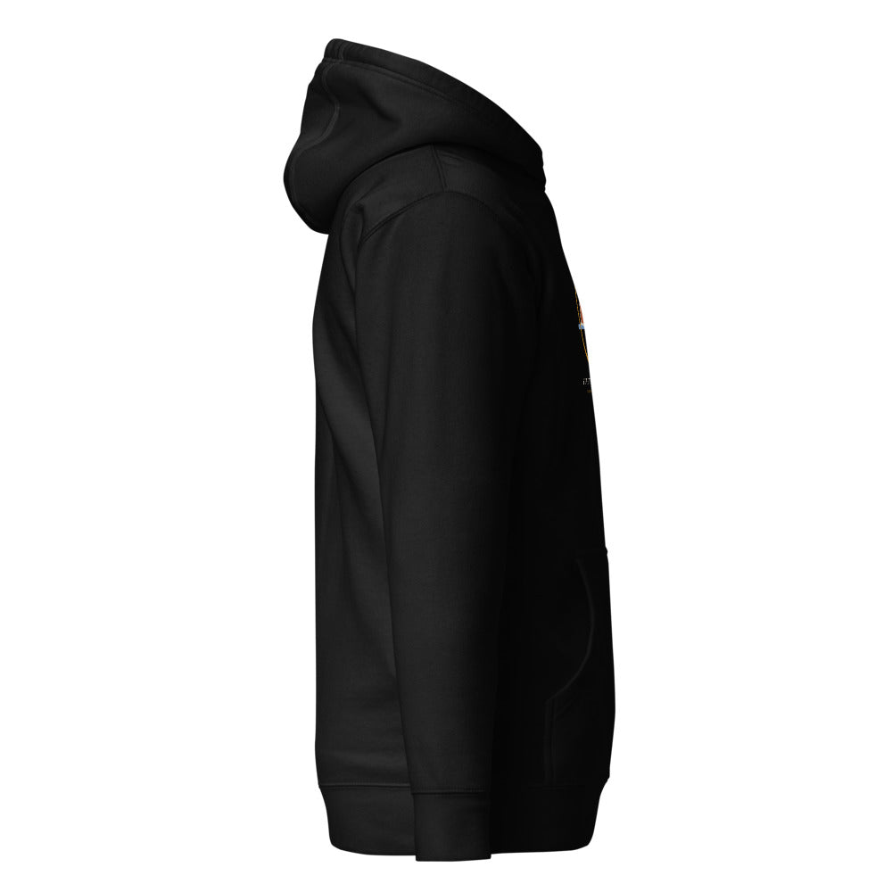 Hoodie Composición Nº1 negro — lateral derecho